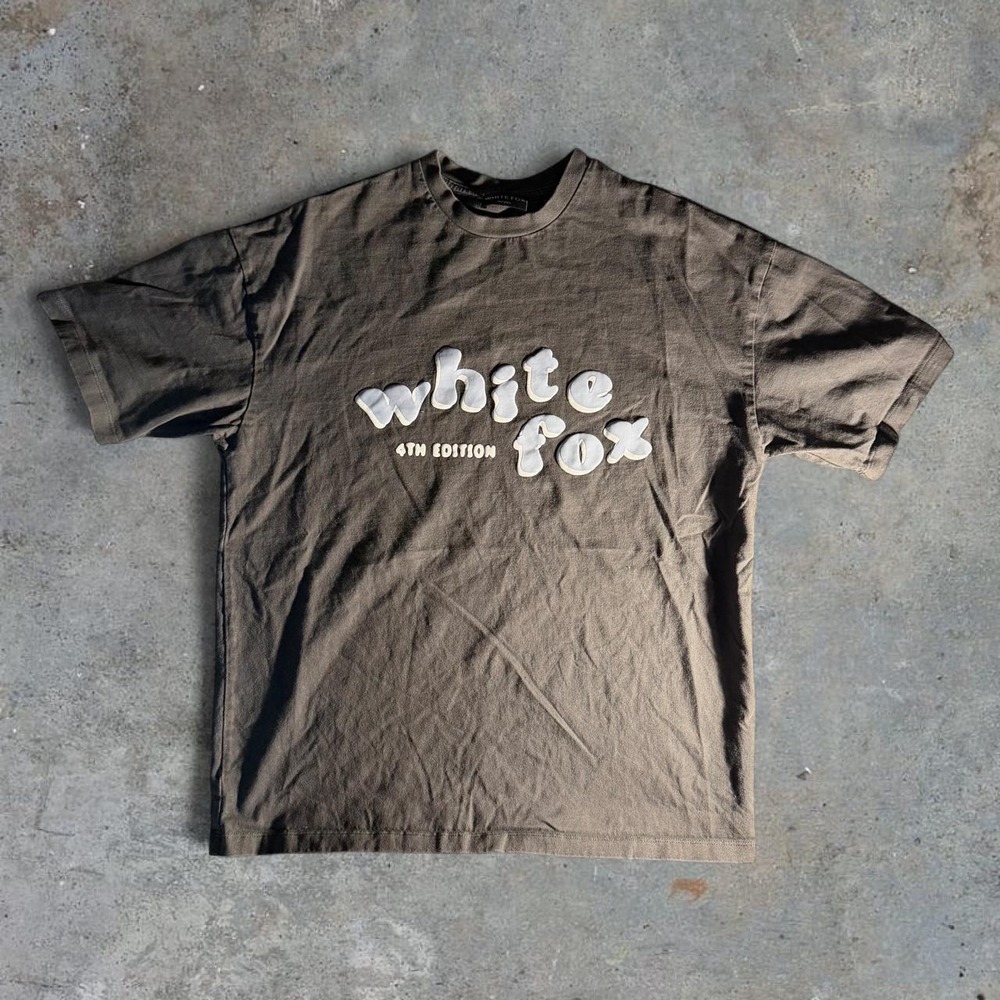 White Fox 4th Edition Black Graphic T-Shirt XXS/XS Streetwear Oversized Tee